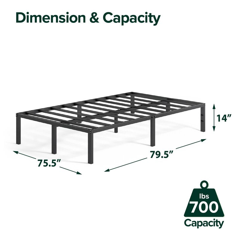 Blough 14'' Steel Bed Frame king