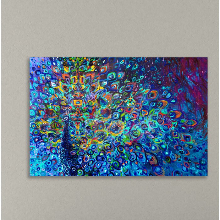 28" H x 42" W Blue Avian by Iris Scott - Wrapped Canvas Print