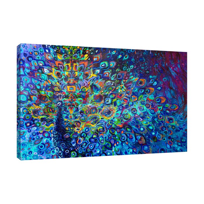 28" H x 42" W Blue Avian by Iris Scott - Wrapped Canvas Print