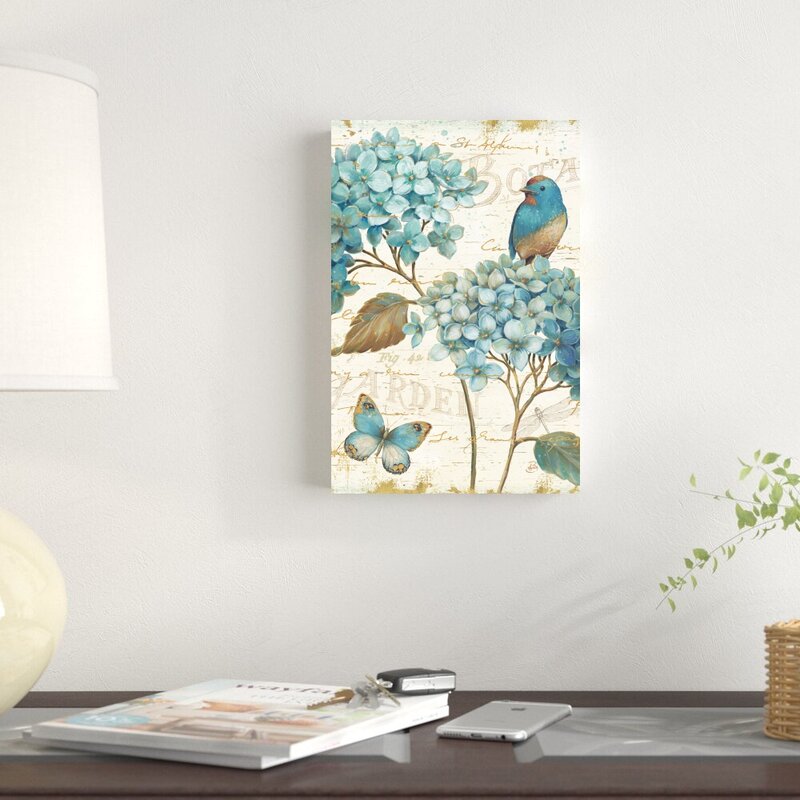 12" H x 8" W x 1.25" D Blue Garden III by Daphne Brissonnet - Wrapped Canvas Painting
