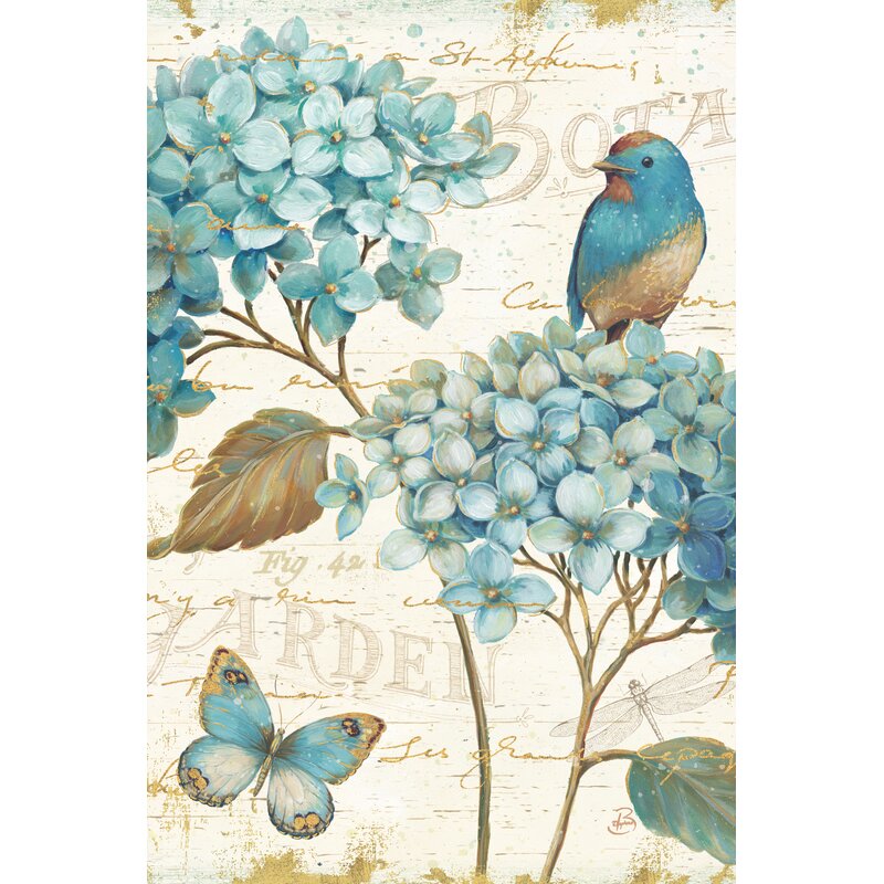12" H x 8" W x 1.25" D Blue Garden III by Daphne Brissonnet - Wrapped Canvas Painting