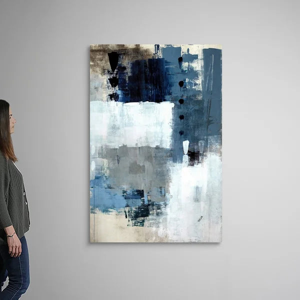 60" H x 40" W x 1.25" D Blue Green II by Kari Taylor - Painting on Canvas
