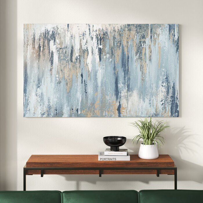 36" H x 60" W x 1.5" D Blue Illusion - Print