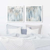 Blue Illusion Square - 2 Piece Wrapped Canvas Print Set, 19.5