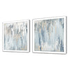 Blue Illusion Square - 2 Piece Wrapped Canvas Print Set, 19.5