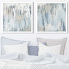Blue Illusion Square - 2 Piece Wrapped Canvas Print Set, 19.5