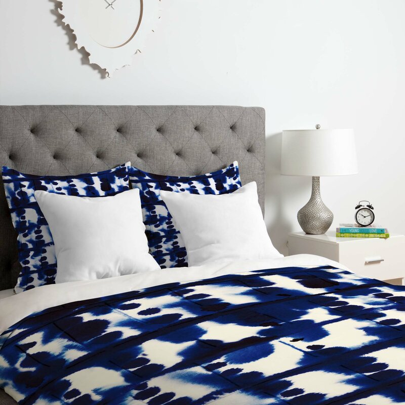 Blue Microfiber QUEEN Duvet Cover Set CYS197