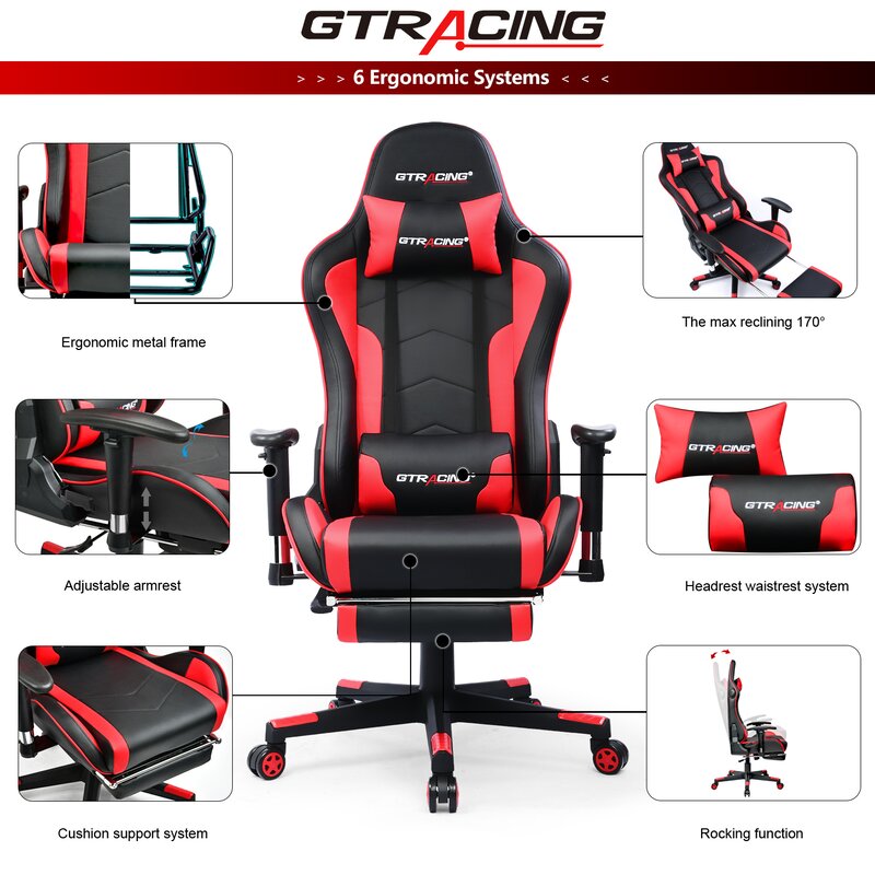Bluetooth Speakers PC & Racing Game Chair EJ726