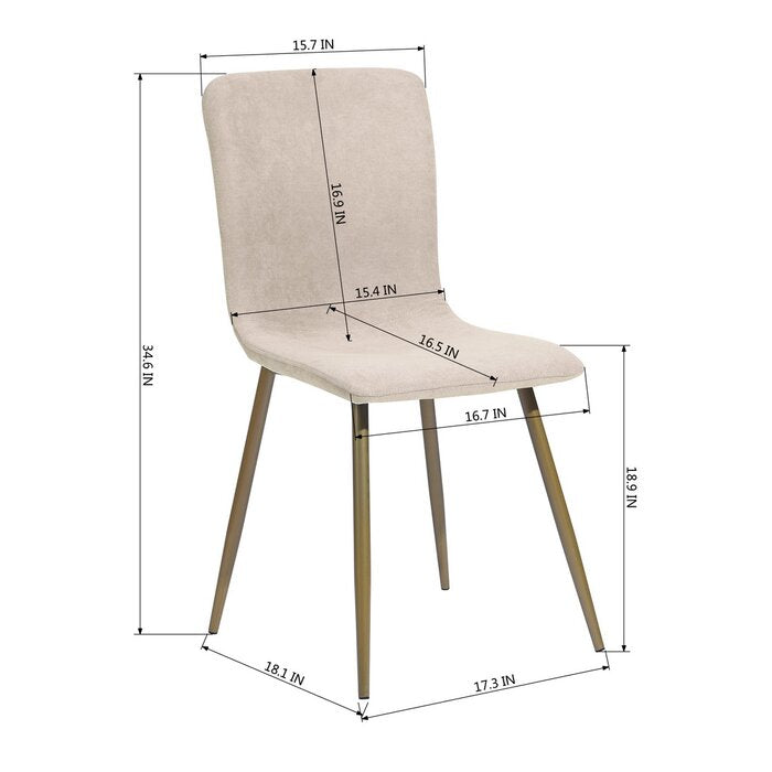 Blumberg Upholstered Side Chair (Set of 4), Beige #HA681
