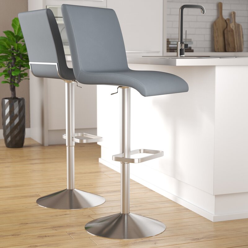 Bluxome Adjustable Height Swivel Bar Stool