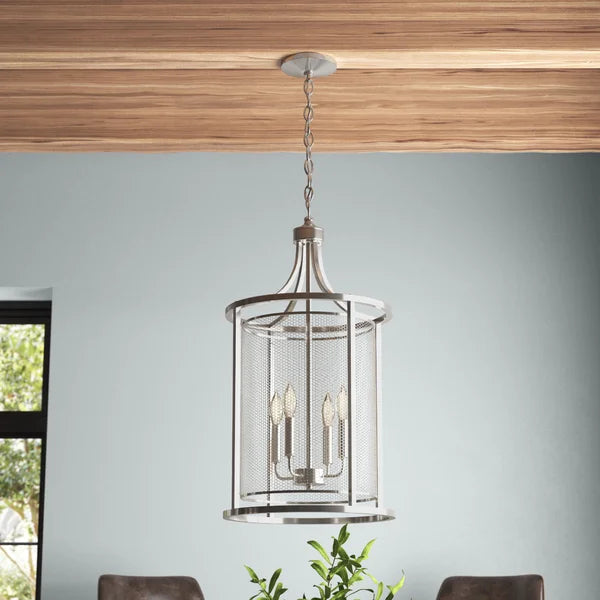 Bobby 4 - Light Lantern Drum Chandelier, 34.25'' H x 18'' W x 18'' D