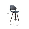 Bober Outdoor Wicker Patio Bar Chair (Set Of 2), Black CA502