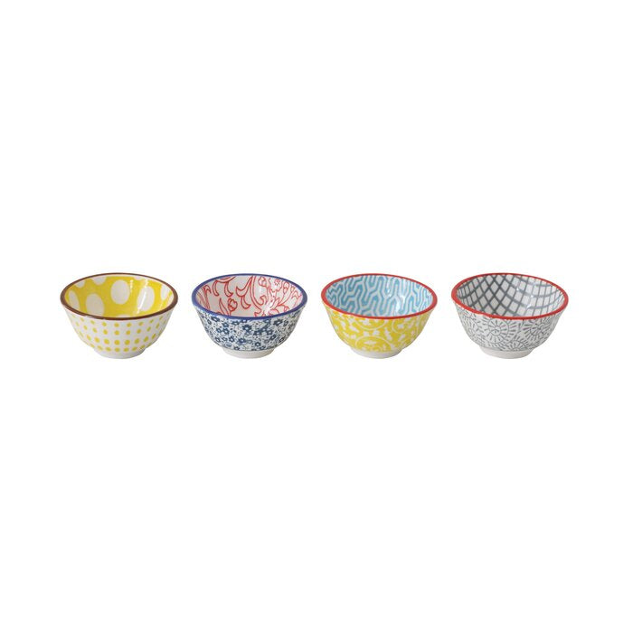 Bock Decorative Round Hand Stamped 4 Piece Condiment Server Set EE491