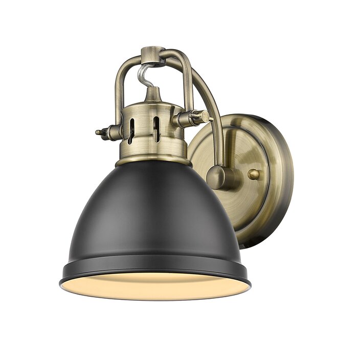Bodalla 1-Light Bath Sconce, Aged Brass/Matte Black (#K2491)