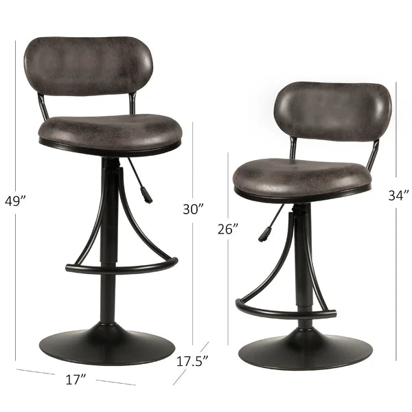Bodden Swivel Adjustable Height Bar Stool