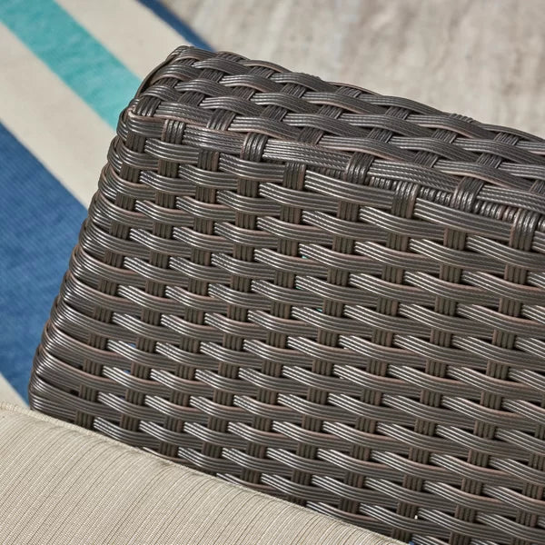 Boddie 75'' Wide Outdoor Wicker Patio Sofa with Cushions