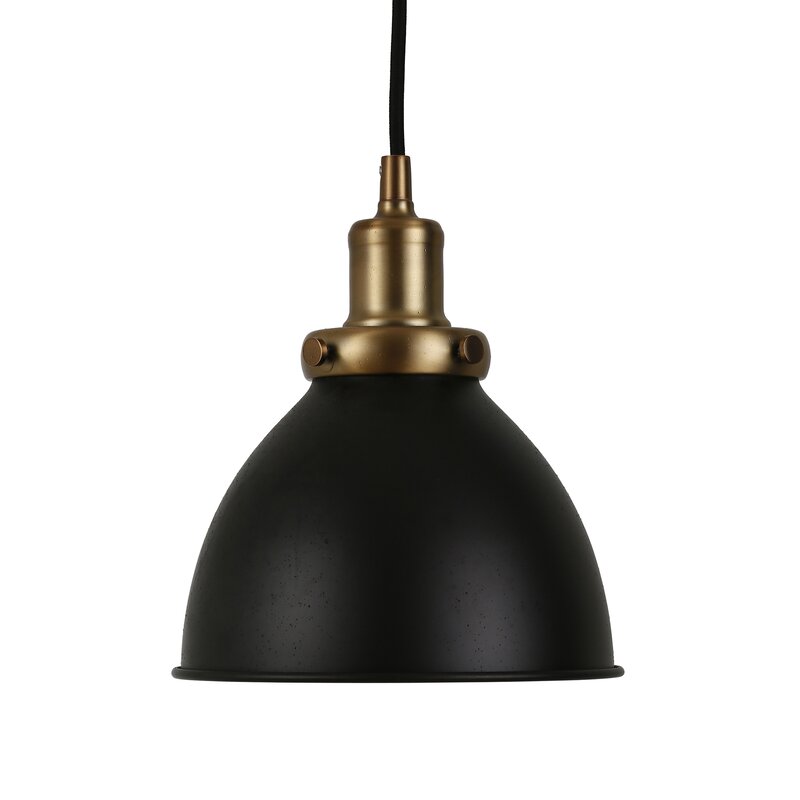 Blackened Bronze/Warm Brass Bodie 1 - Light Single Bell Pendant 7283
