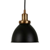 Blackened Bronze/Warm Brass Bodie 1 - Light Single Bell Pendant 7283