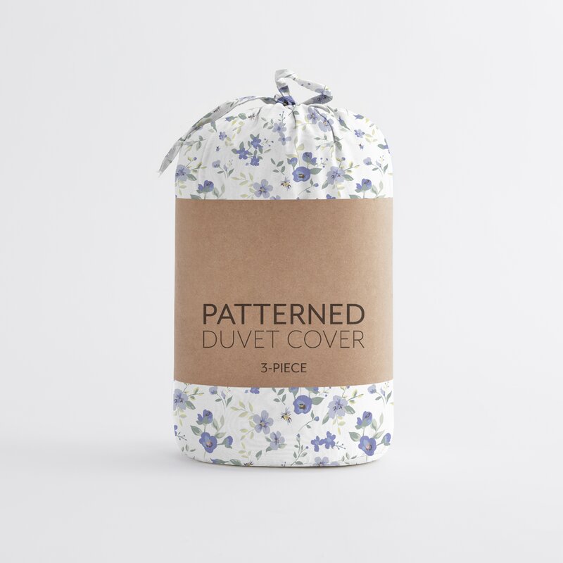 Bodmin Microfiber Modern & Contemporary Duvet Cover Set, Full/Queen