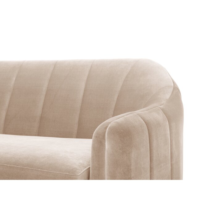 Boevange-sur-Attert 81" Wide Velvet Recessed Arm Sofa K7573