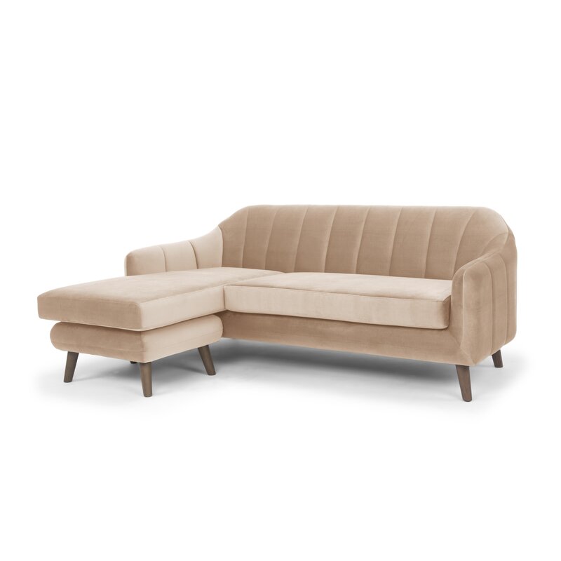 Boevange-sur-Attert 81" Wide Velvet Reversible Sofa & Chaise CA452