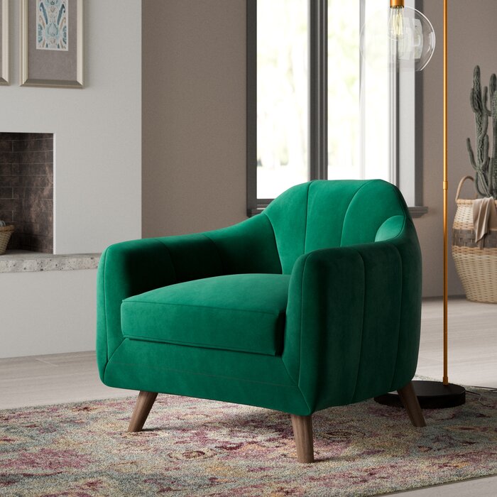 Boevange-sur-Attert Armchair, Stax Forest Green Polyester Blend  (#K6484)