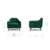 Boevange-sur-Attert Armchair, Stax Forest Green Polyester Blend  (#K6484)