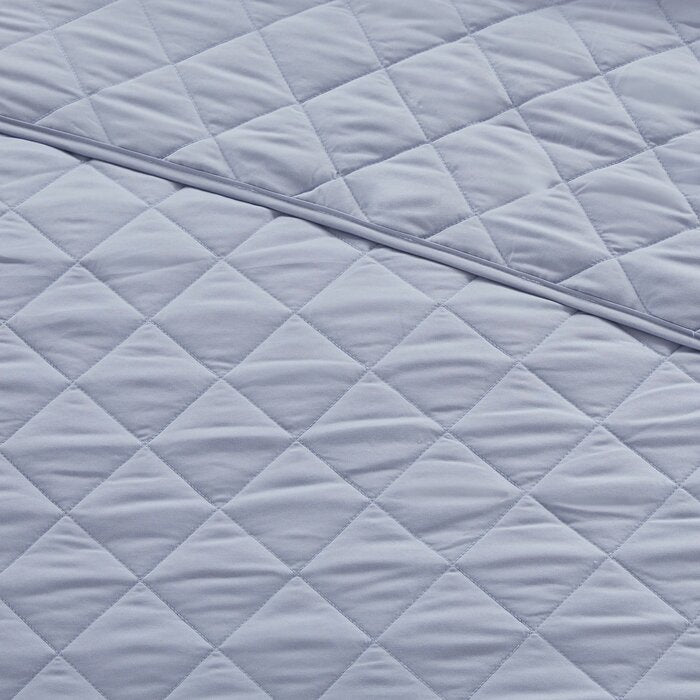 Boghos Blue Microfiber 8 Piece Comforter Set