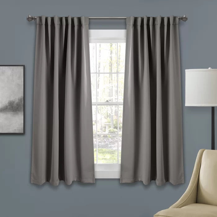 Bohannan Polyester Blackout Curtain Pair, 63" L x 52" W (Set of 2)