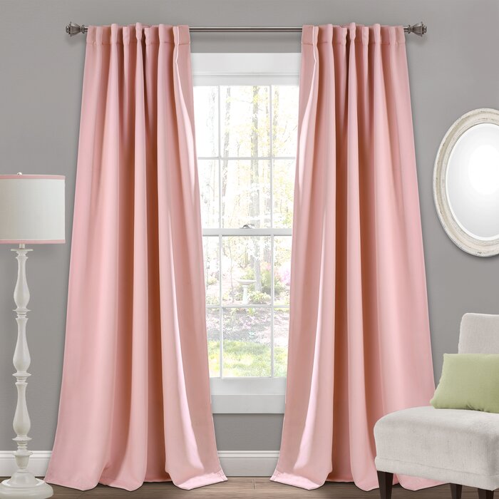 Bohannan Polyester Blackout Curtain Pair 84" L x 52" W (Set of 2)