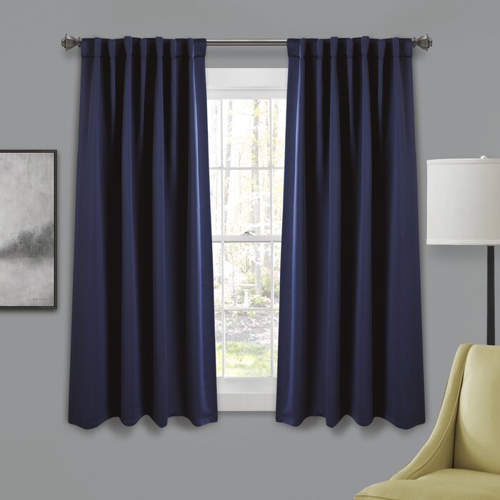 63" L x 52" W Bohannan Polyester Blackout Curtain Pair (Set of 2)