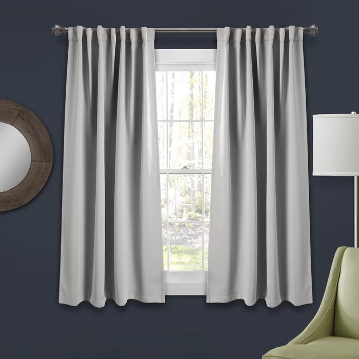 Bohannan Polyester Curtain, 63" L x 52" W (Set of 2)