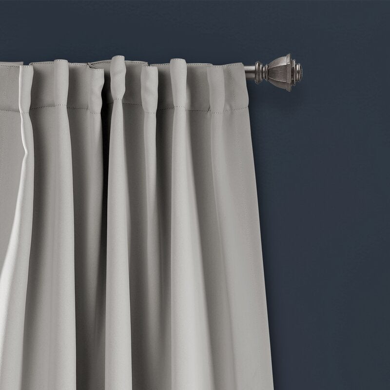 Bohannan Solid Blackout Thermal Tab Top Curtain Panels (Set of 2) SC153