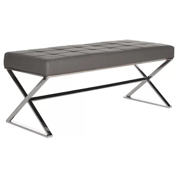 Bolderberg Faux Leather Upholstered Bench 18.1'' H x 43.2'' W x 18'' D
