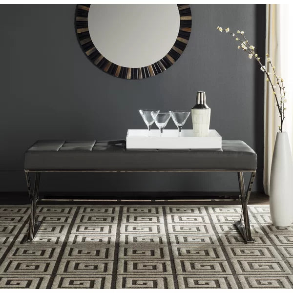 Bolderberg Faux Leather Upholstered Bench 18.1'' H x 43.2'' W x 18'' D