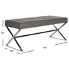 Bolderberg Faux Leather Upholstered Bench 18.1'' H x 43.2'' W x 18'' D