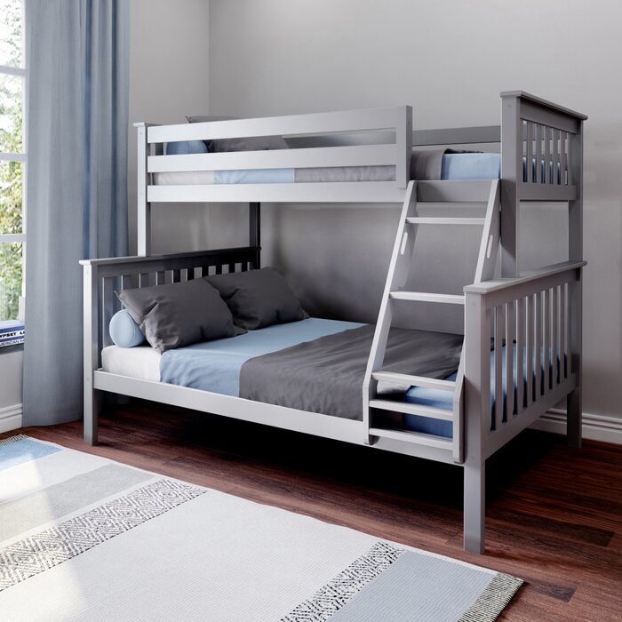 65'' H x 57.75'' W x 81'' L Bolles Twin Over Full Solid Wood Standard Bunk Bed by Harriet Bee