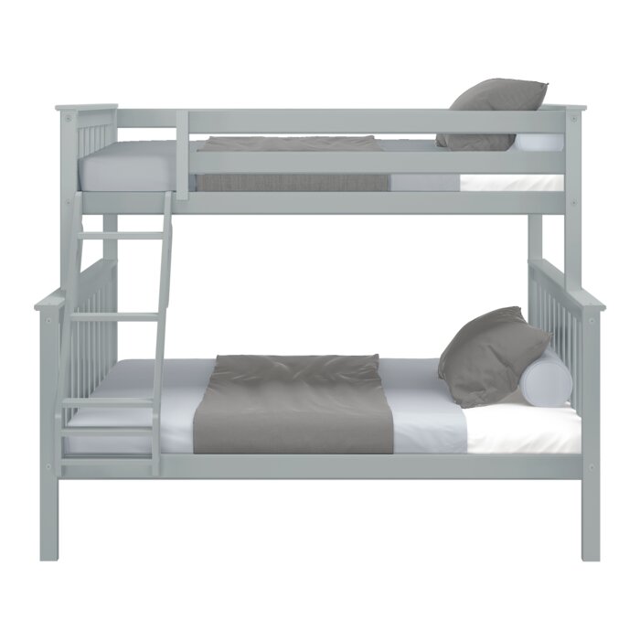 65'' H x 57.75'' W x 81'' L Bolles Twin Over Full Solid Wood Standard Bunk Bed by Harriet Bee