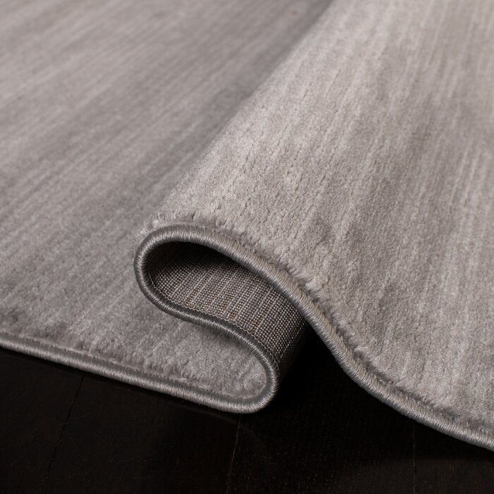 Bolte Flatweave Silver Rug, Runner 2'2" x 6'
