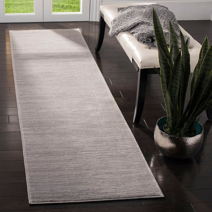 Bolte Flatweave Silver Rug, Runner 2'2" x 6'