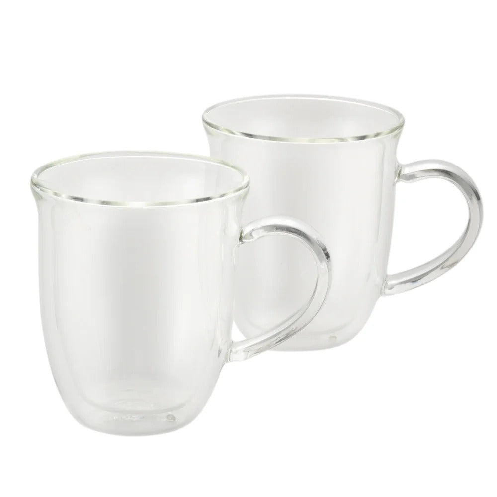 BonJour Coffee 2-Piece Insulated Glass Cappuccino Cup Set - Insulated Glass Cappuccino Cup Set CYS252