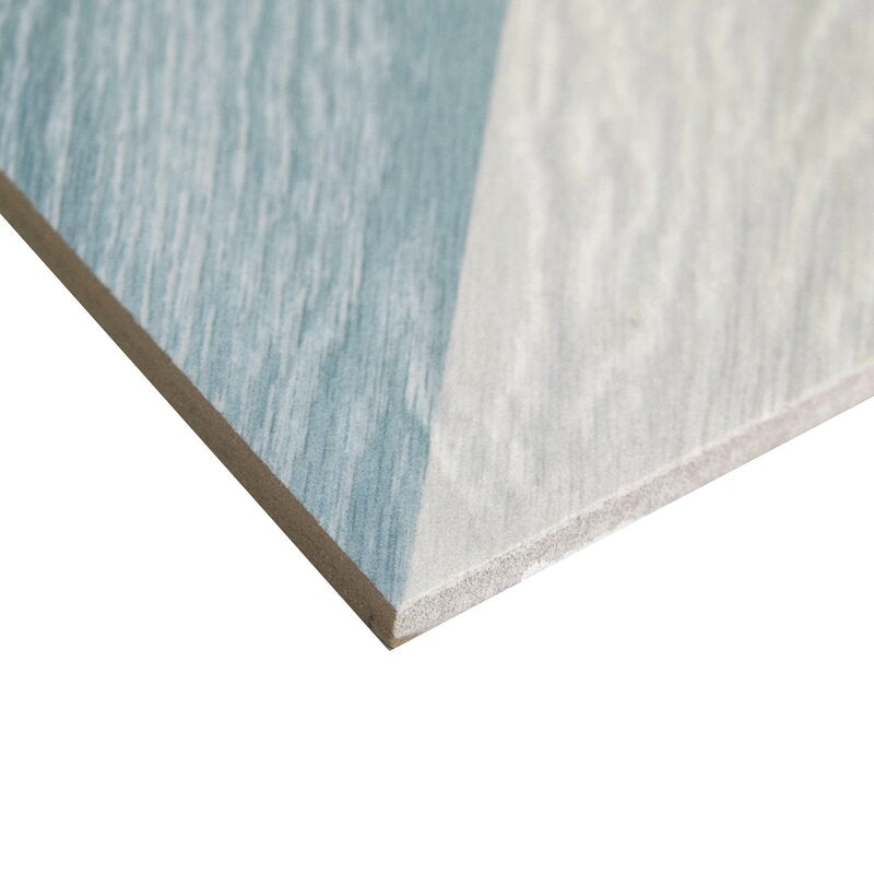 Blue  Bon Melange 7" x 7" Porcelain  Patterned Wall & Floor Tile (24 Boxes) K8785