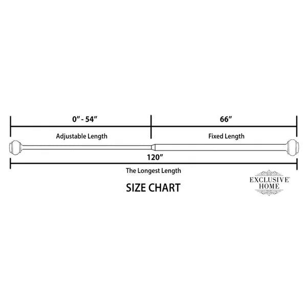 Boney 1" Single Curtain Rod 2.4"x120"x2.4"