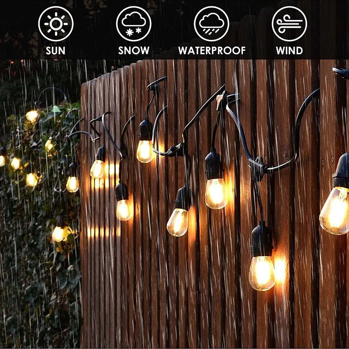 Boone 48'' Outdoor 15 - Bulb Standard String Light (End to End Connectable)