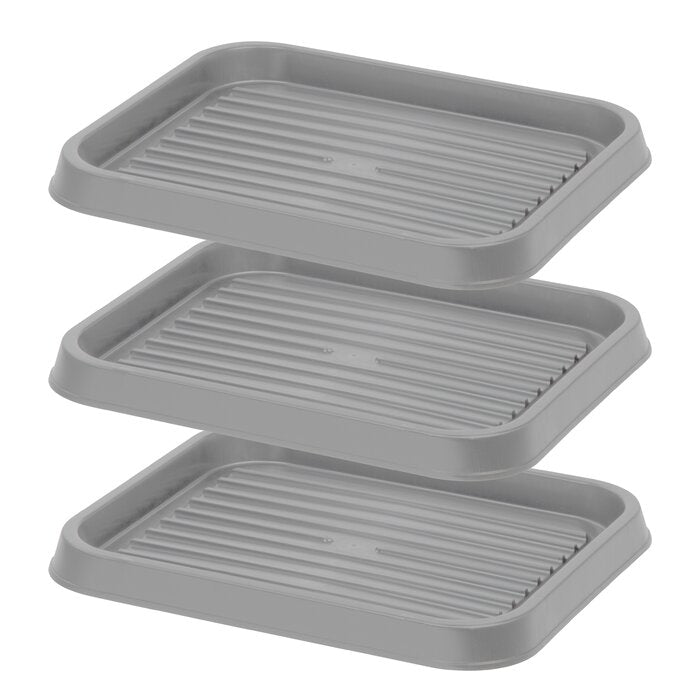 Set of 3 - Boot Trays and Scraper, Grey (#283)