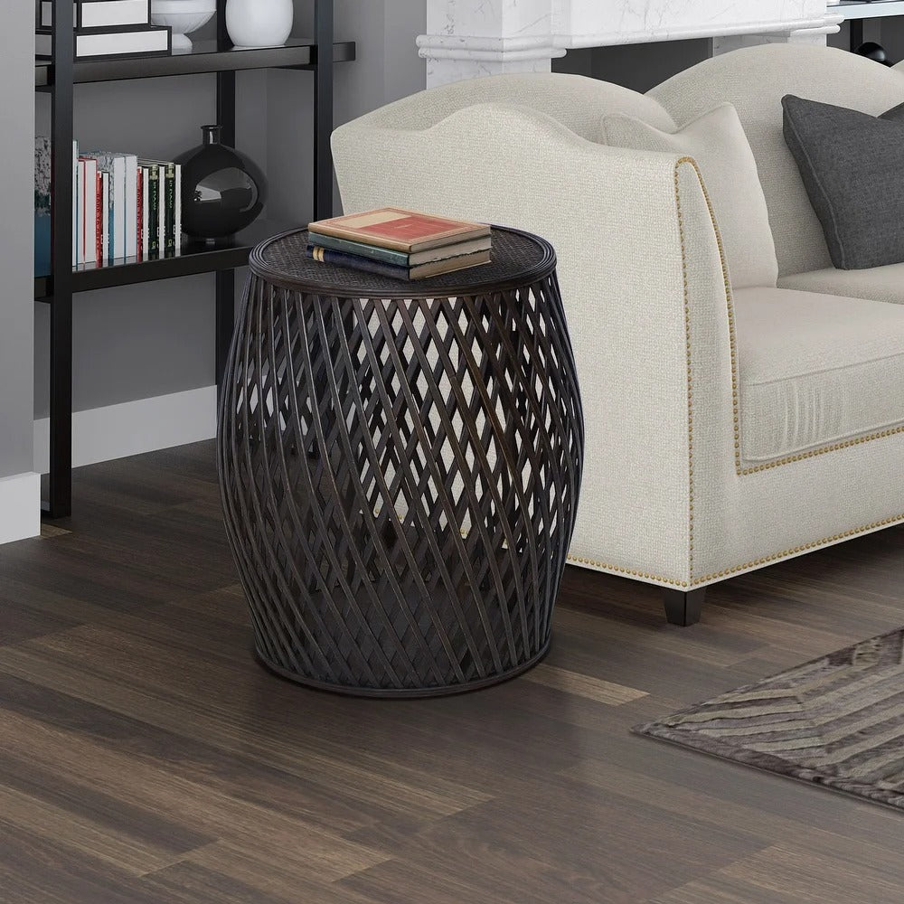 Bora Bora Contemporary Criss-Cross Side Table - Chocolate pt777