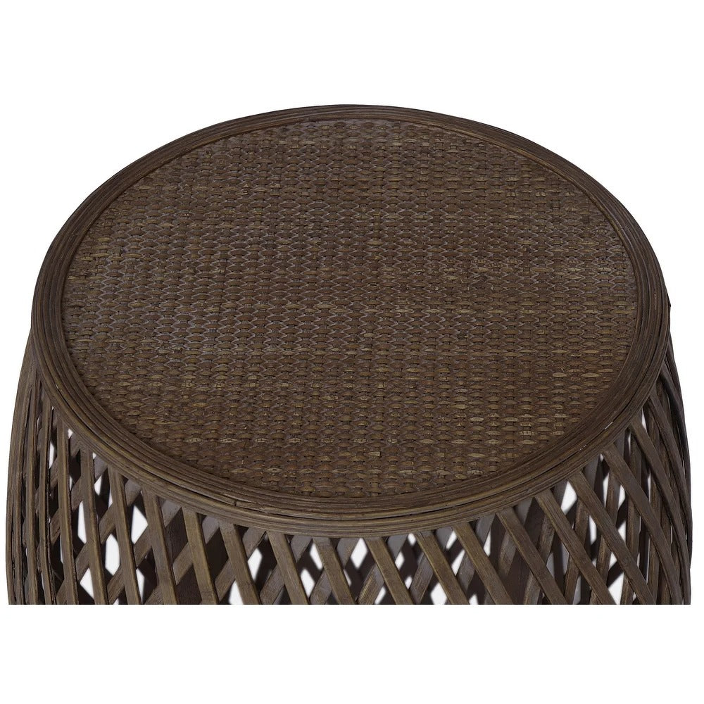 Bora Bora Contemporary Criss-Cross Side Table - Chocolate pt777