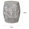 Bora Bora Contemporary Criss-Cross Side Table - Walnut