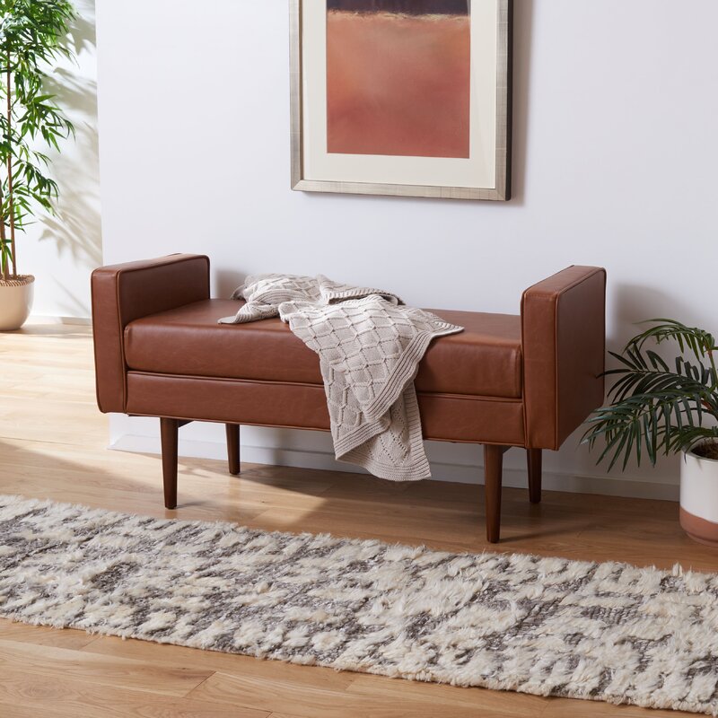 Borden Faux Leather Bench HB314
