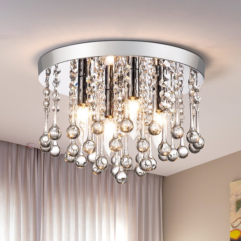 Boredale 4 - Light 11.8'' Chandelier Style Tiered Flush Mount VB511